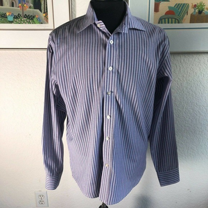 Takumi‎ Japan Purple Stripe Button Shirt Large